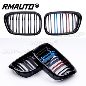 Calandre avant de voiture RMAUTO style M, calandre de course noire brillante pour BMW E39 Série 5 1997-2003, kit de carrosserie - Product Image 4
