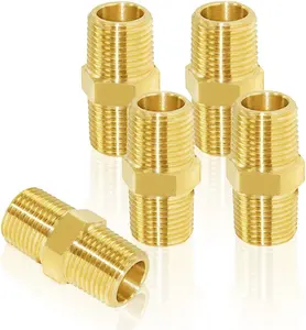 Solid Brass Fitting Nipples with 1/2" Threaded BSP