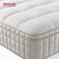 Matelas hybride LOONGFUNG personnalisable à ressorts ensachés indépendants sans perturbation, avec mousse à mémoire de forme et gel rafraîchissant, tailles Queen et King
