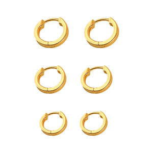 Minimaliste Petit <span class=keywords><strong>Or</strong></span> Couleur Huggies Hoop Boucles D'oreilles pour Femmes Cercle Rond Minuscule <span class=keywords><strong>Boucle</strong></span> D'oreille <span class=keywords><strong>Cartilage</strong></span> Punk Bijoux - Product Image 5