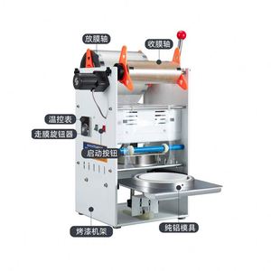 Food Packaging Machine Sealer Tray Sealing Capping Wrapping Gluing <b>Pouch</b> Film Plastic Bags Semi-Automatic Labeling - Product Image 2
