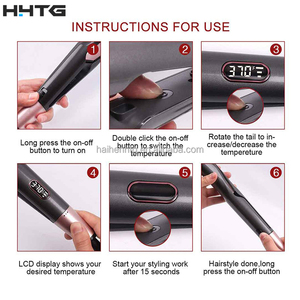 Lisseur de cheveux professionnel électrique 2-en-1 en tourmaline, rouleaux chauffants à ions négatifs, chauffe rapide, <span class=keywords><strong>fer</strong></span> à <span class=keywords><strong>lisser</strong></span> pour la maison, la voiture, l'hôtel - Product Image 2