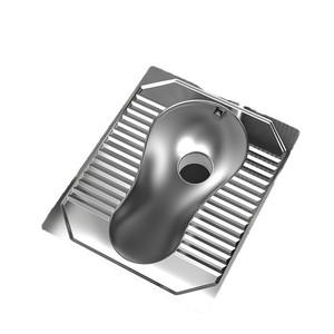 مرحاض قرفصاء حديث مثبت على الأرض من الفولاذ المقاوم للصدأ 304 عالي الجودة - Product Image 1