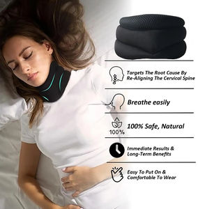 <b>Neck</b> Support Cervical <b>Brace</b> Corrector Adjustable Soft Foam Cervical Traction Collar <b>for</b> Relieve Pain Airplane Travel - Product Image 3