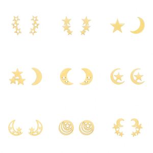 Pendientes de Acero Inoxidable con Diseño de Estrella de Meteor, Elegantes, MOQ Bajo, para Mujeres y Niñas - Product Image 5