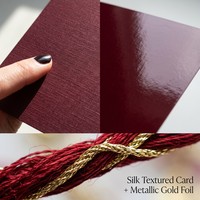 Juego de Tarjetas de Invitación de Boda con Mandala en Papel Dorado |   Fabricante al por Mayor de Hilo de Seda Tradicional Indio Cortado con Láser