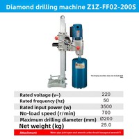 Perceuse à eau de bureau haute puissance 3300W, diamètre de perçage max. 200mm, Z1Z-FF-200S 220V pour usage industriel