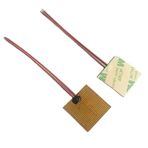 Küçük boy 10*10mm 5 V 1 W Kapton PI poliimid ince film isıtma pedi için elektronik tahta optik sensör isıtıcı mat