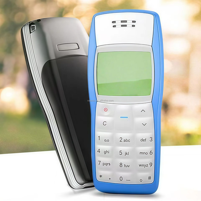 For 1100 Original Unlocked 2G GSM Dual SIM Bar Phone Classic Keypad Phone 500-999mAh Battery for Elderly Students