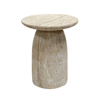 Table basse moderne minimaliste en oxyde de magnésium sans cadre, design rond, meubles décoratifs pour salon