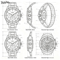 Montres mécaniques automatiques en gros d'usine 3235/4130, montres de designer avec logo personnalisé, montres de plongée étanches pour hommes