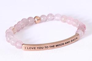 Bracelets ajustables en pierres précieuses naturelles avec mantra gravé, perles inspirantes pour éclaircir l'<span class=keywords><strong>esprit</strong></span> - Vente en gros - Product Image 5