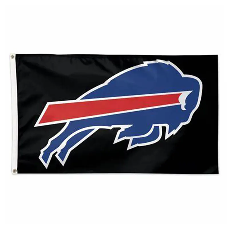 NFL AFC Buffalo Bills individuelle Flagge beliebige Größe beliebiges Design einzeln doppelseitig bedruckt Polyester Fußball Sportverein Flagge Banner