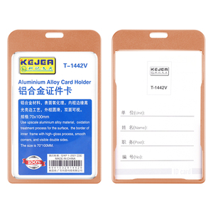 Certificat de travail en métal de grande taille Badge d'identité ID Business Case Employess Nom ID Card Cover Aluminium Alloy Card Holder - Product Image 5