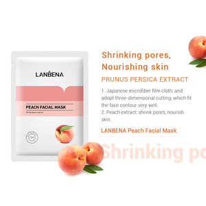 Mascarillas Faciales Iluminadoras de Melocotón LANBENA, Mascarilla Facial Hidratante de Frutas - Product Image 6