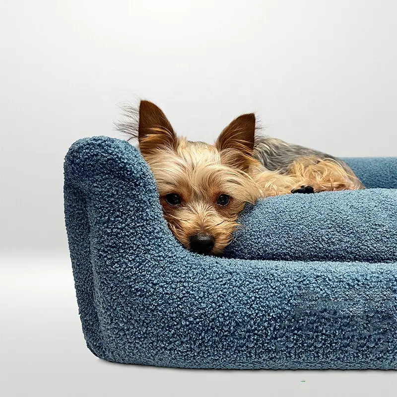 Comodo letto per cani Super morbido rettangolo cuscino letto per animali domestici divano per cani con rivestimento rimovibile