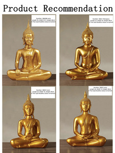 Statue de tête de Bouddha, sculptures de Bouddha, décoration intérieure, <span class=keywords><strong>figurine</strong></span> religieuse en résine pour la méditation, décoration d'espace zen, cadeaux bouddhistes - Product Image 6