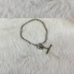 Brazalete de Piedra Natural de Alta Gama, Chapado en Oro de 18K, Brazalete Geométrico de Latón, Elegante Brazalete Abierto con Círculo Infinito para Mujer - Product Image 4