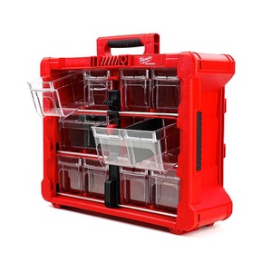 Milwaukee 48-22-8433 PACKOUT Organizzatore con Contenitori Inclinabili, Set di 10 Contenitori Impilabili per Stoccaggio Parti - Product Image 1