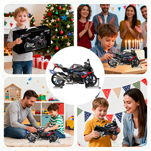 Nouvelle Moto Électrique Jouet Style Moderne Échelle 1:9 Modèles de Moto en Alliage Moulé Sous Pression pour Enfants avec Télécommande - Product Image 5