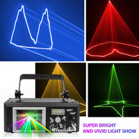 Proyector DMX512 con Control Remoto, Haz de Luz 3D a Todo Color RGB, Más de 1000 Patrones, Luces de Discoteca para DJ, Luces de Escenario para Fiestas, IP44, 4000 Lúmenes, Luces para Festivales y Eventos