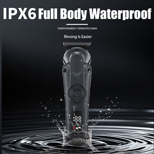 Tondeuse à cheveux pour homme en céramique rechargeable par USB, étanche, avec lame en T, affichage LED, pour usage domestique - Product Image 3