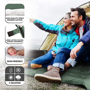 WOQI-saco <span class=keywords><strong>de</strong></span> <span class=keywords><strong>dormir</strong></span> doble resistente al viento, para acampar al aire libre, Económica - Product Image 6