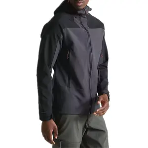 New trend wholesale superior quality new design outdoor hooded spandex windbreaker men 's winter custom logo ski t shell jacket