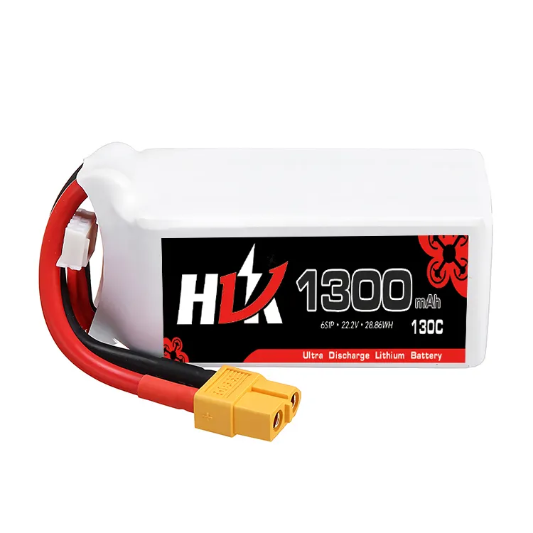 Hot Sale Rechargeable 1300mAh 130C 6S Lipo Battery 22.2V Bateria Lipo for Fpv Helicopter Quadcopter