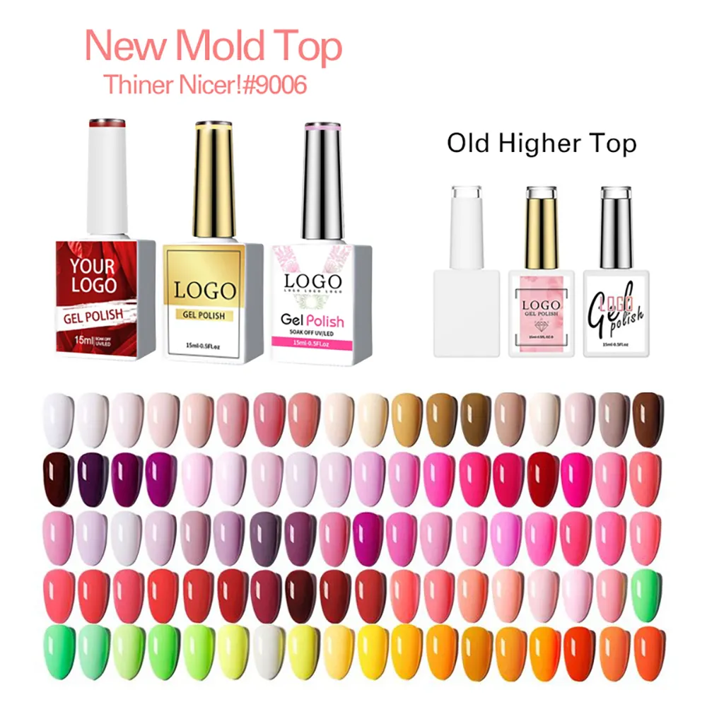 Hanyinails private label nail art high quality glass bottle gel nail products colour gel nail polish set
