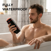 Vibrateur télescopique compact en silicone 3D réaliste, jouet sexuel pour adultes, masturbation automatique pour hommes
