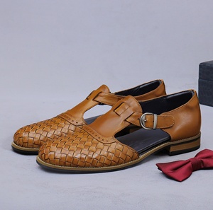 Chaussures habillées pour hommes de haute qualité, en cuir de vachette, style Derby, élégantes et simples - Product Image 1