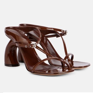 Women's Cross Straps Sandals Designer Style Summer on Pumps Irregular High Hook Heels Open Toe <b>Shoes</b> - Product Image 4