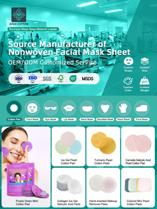 Y461 Ronde Gele Kurkuma Parel Composiet Kalmerende Natte Compress Plantaardige Vezel Non-Woven Dieptereinigende Poriën Gezichts Wattenpad - Product Image 5