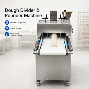 Divisora y Boleadora de Masa de Acero Inoxidable de Grado Alimenticio con Doble Helicoidal y Cinta Transportadora para Panadería - Product Image 1