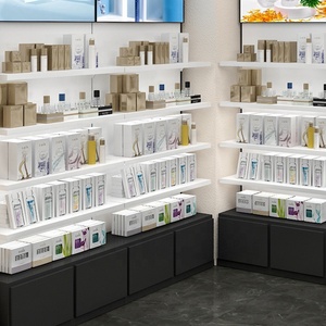 Soporte de exhibición de metal profesional personalizado para maquillaje y cosméticos Gabinete de estantes de exhibición de piso personalizable de belleza - Product Image 6