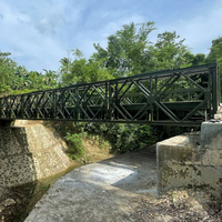 Pont Bailey à poutres en acier, double voie, grade Q355, galvanisé à chaud, longueur personnalisable de 15m à 60m
