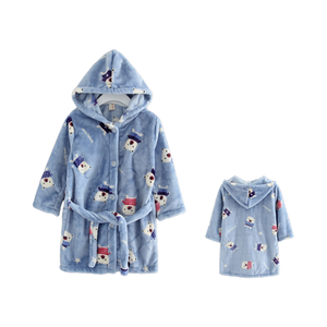 Groothandel Meisjes Flanellen Pyjama <span class=keywords><strong>Baby</strong></span> Met Muts Jurken Koraal Kasjmier Kid 'S Warm Huis Pyjama
