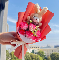 Boneka Kelinci Plush Grosir, Boneka Plush Buket, Hadiah Natal, Halloween, Hari Ibu Terbaik untuk Anak Perempuan, Wisuda, Ulang Tahun