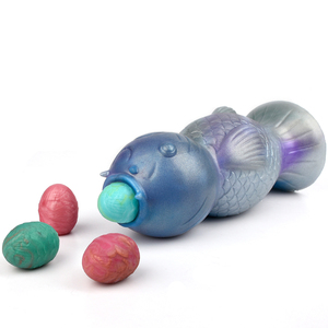 เซ็กซ์ทอยสำหรับผู้ชายผู้หญิงเซ็กซ์ทอยมีปลั๊กกระตุ้นทวารหนักลายปลาโอวิโพซิลิโคนแฟนตาซี - Product Image 1