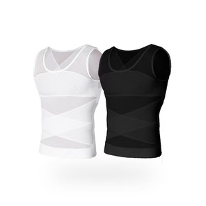 Débardeur Amincissant pour Homme, Maillot <span class=keywords><strong>de</strong></span> Compression Ventre Plat, <span class=keywords><strong>T</strong></span>-<span class=keywords><strong>shirt</strong></span> Sculptant Respirant en Maille, <span class=keywords><strong>Correcteur</strong></span> <span class=keywords><strong>de</strong></span> <span class=keywords><strong>Posture</strong></span> pour Homme - Product Image 6