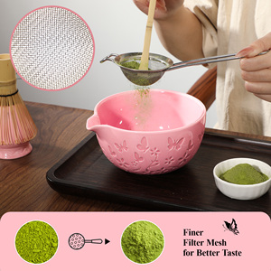 7-Piece Matcha <b>Tea</b> <b>Set</b> Japanese Style Ceramic Bowl Butterfly Pattern Porcelain Whisk Coffee Tool <b>Set</b> - Product Image 3