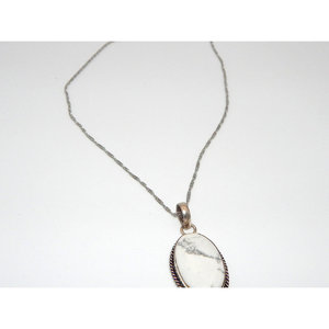 .925โซ่บิดเงินแท้และจี้อาเกตรูปไข่ - Product Image 3