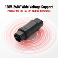 Adaptateur EV 32A Type 2 vers Type 1 SAE J1772, convertisseur de prise en noir avec certifications CE et RoHS pour borne de recharge de véhicules électriques