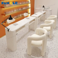 Table de manucure rose de luxe meubles de salon de manucure Tables à ongles Nail Art fournitures de salon de beauté bureau