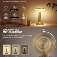 Lampe de table LED portable avec capteur tactile, lampe de bureau à 3 niveaux de luminosité, rechargeable par USB, veilleuse de bureau, lampe de lecture, lampe de livre