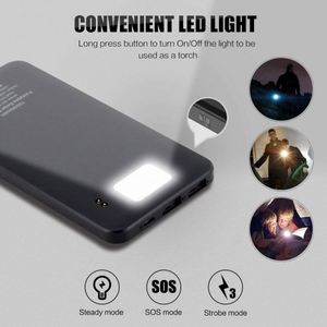 เครื่องชาร์จพลังงานแสงอาทิตย์แบบถอดได้ 10000mAh แบตสำรอง พลังงานแสงอาทิตย์หลายแผง ช่องต่อไมโครยูเอสบี ช่องต่อ USB คู่ ชาร์จเร็ว หน้าจอ LED - Product Image 6