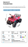 Nouvelle voiture électrique double pour enfants, manège de parc, buggy des dunes, motos, voiture tamponneuse