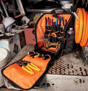Sac à dos organisateur d'outils pour ingénieurs et électriciens, grande capacité, durable, robuste, fabriqué dans une usine certifiée BSCI - Product Image 6