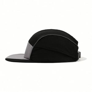 Casquette de baseball réfléchissante à 5 panneaux à séchage rapide pour hommes et femmes, respirante, noire, pour l'extérieur - Product Image 2